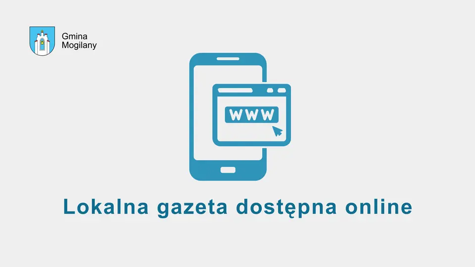 grafika + napis: lokalna gazeta dostępna online