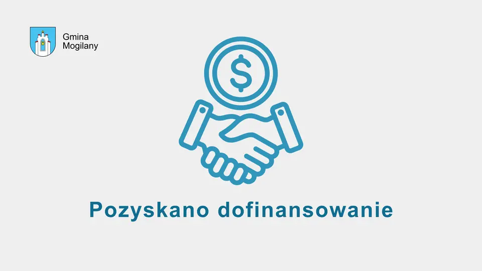 grafika i napis: pozyskano dofinansowanie