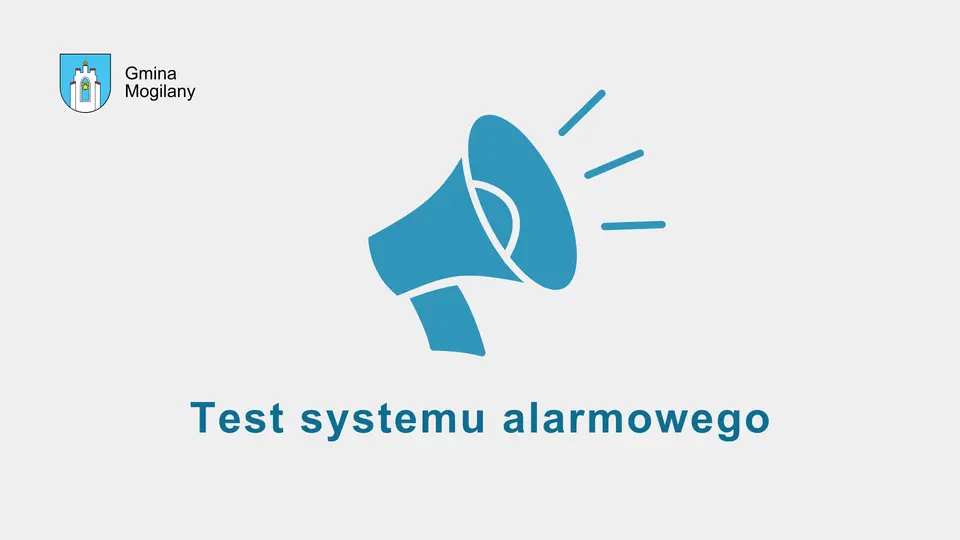 grafika i napis: test systemu alarmowego