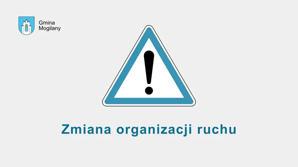 grafika + napis: zmiana organizacji ruchu